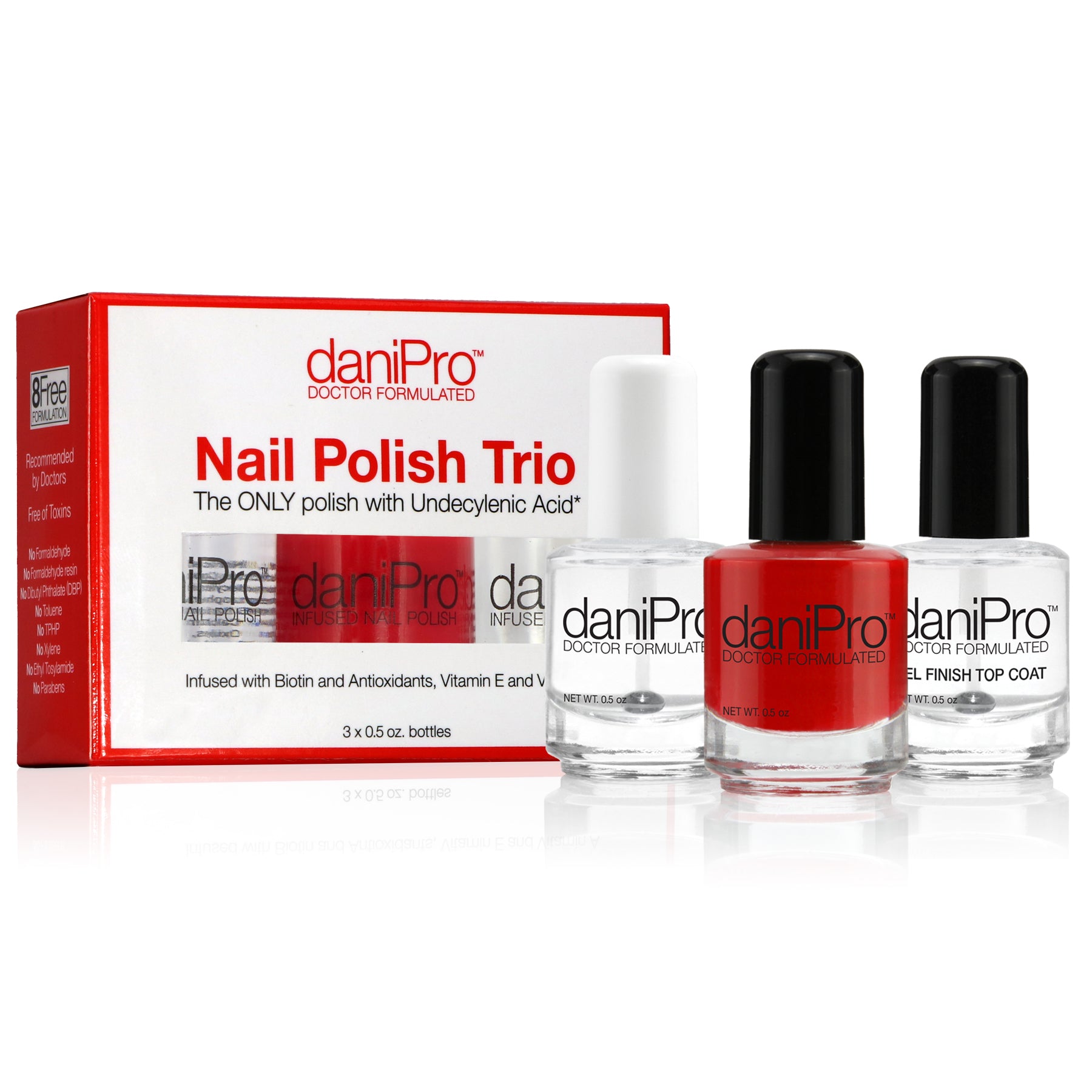 Nail Polish Trio - First Kiss/Gel Finish Top Coat